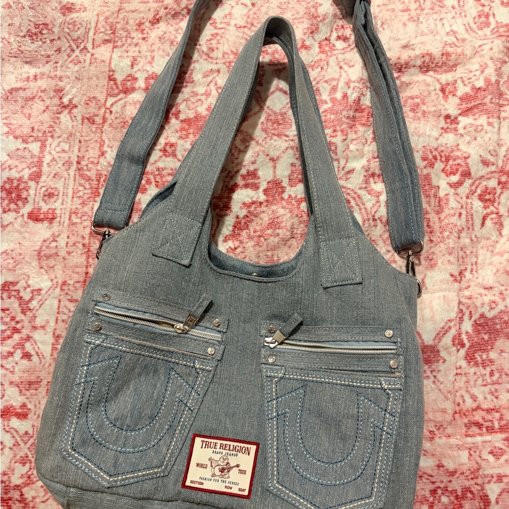 True Religion Denim Shoulder Bag - Blue
